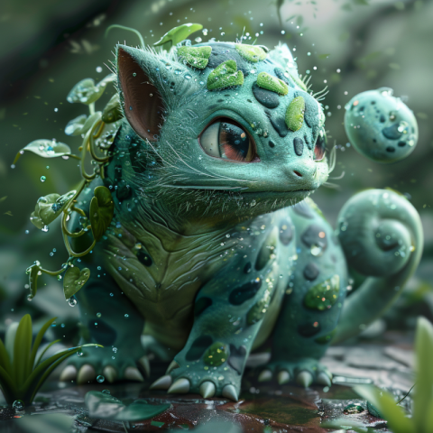 Cat Pokemon Bulbasaur - cat style