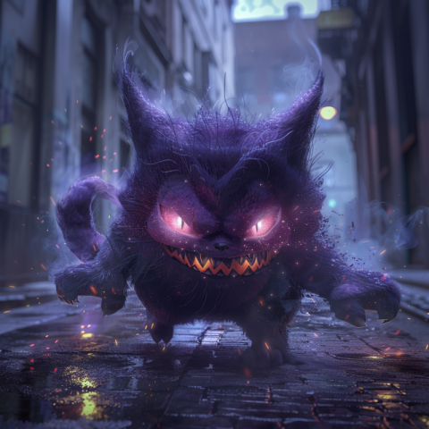 A cat-style Demonic Gengar Pokémon