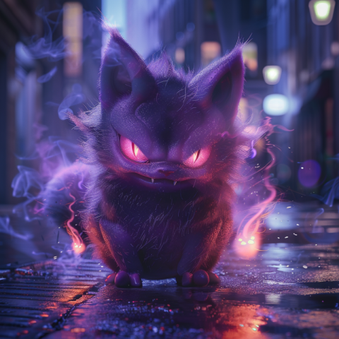 Spirit Pokémon Gengar as a cat