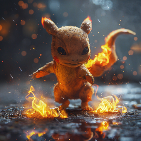 Mini cat Charizard Pokémon