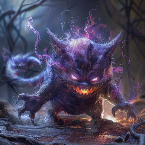 Epic Cat Pokemon Ghost Gengar