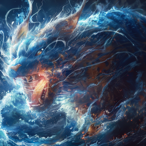 Furious Pokemon Gyarados Mythical Dragon Cat