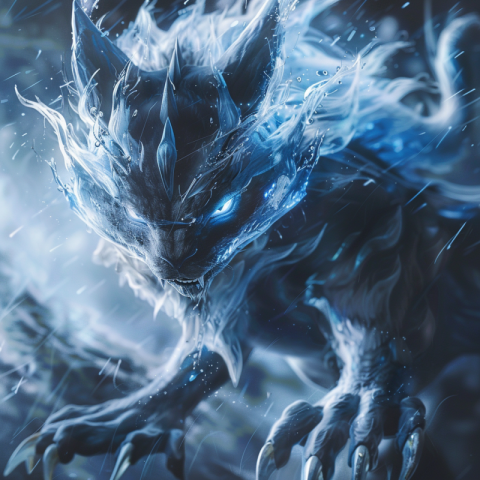 Cat Ice Dragon Pokemon Kyurem