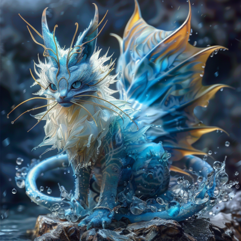 Cat Water Pokemon Vaporeon