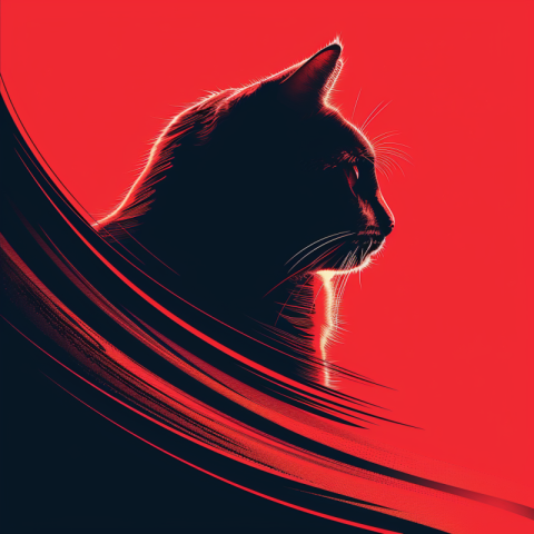 Red Racing Flash: Feline Elegance in Motion