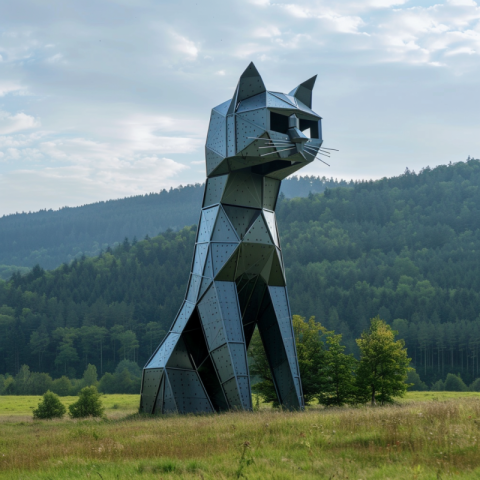 Tin Cat lookout tower in nature