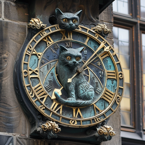 Cat astronomical clock