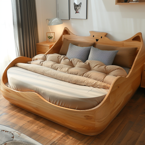 Wooden cat bed, a bed for cat lovers